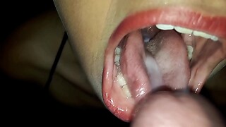 Compilation of blowjob and cum shot and cum swallow of mi little susy