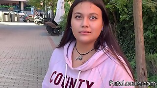 An innocent Latina teen fucks for money