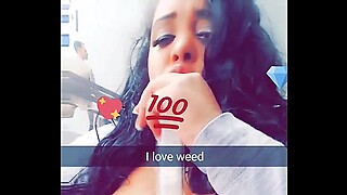 big tits smoking bong