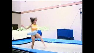 Teen Gymnastics Model Trampoline Fail